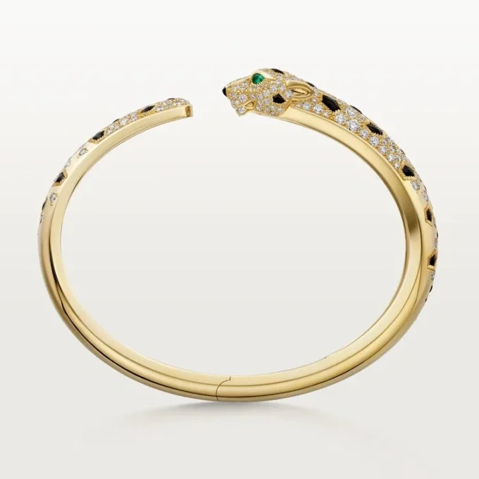 Panthere De Cartier Bracelet, Medium Model, Half-Paved Panthere De Cartier Bracelet, Medium Model, Half-Paved