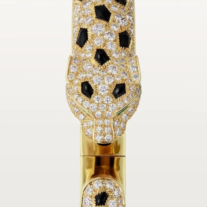 Panthere De Cartier Bracelet, Medium Model, Half-Paved Panthere De Cartier Bracelet, Medium Model, Half-Paved