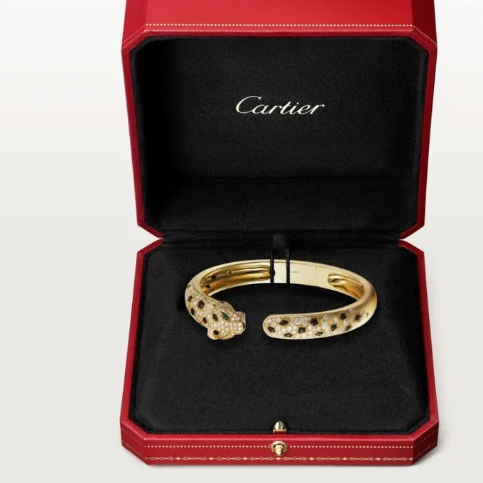 Panthere De Cartier Bracelet, Medium Model, Half-Paved Panthere De Cartier Bracelet, Medium Model, Half-Paved