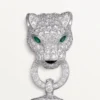 Panthere De Cartier Bracelet, on Chain, Half-Paved