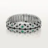 Panthere De Cartier Cuff, Emerald, Paved Panthere De Cartier Cuff, Emerald, Paved