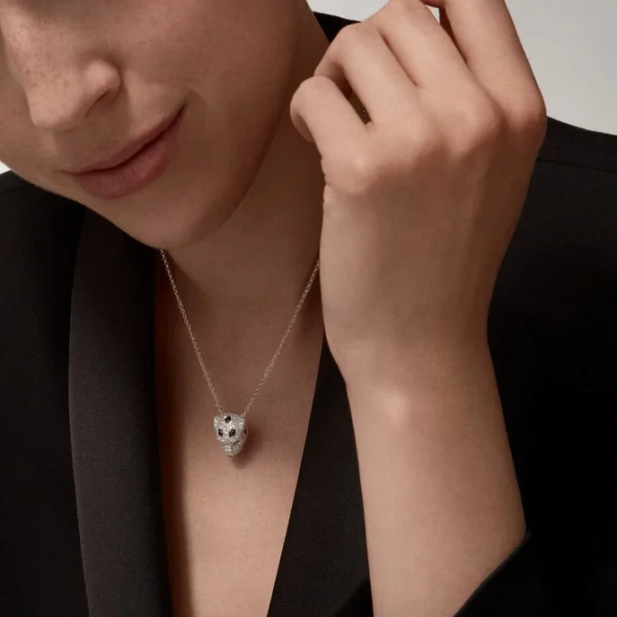 Panthere De Cartier Pendant, Paved Panthere De Cartier Pendant, Paved