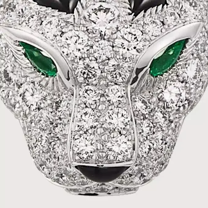 Panthere De Cartier Pendant, Paved Panthere De Cartier Pendant, Paved