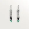 Panthere De Cartier Earrings, Emeralds, Paved Panthere De Cartier Earrings, Emeralds, Paved