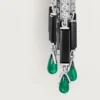 Panthere De Cartier Earrings, Emeralds, Paved Panthere De Cartier Earrings, Emeralds, Paved