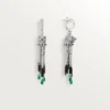 Panthere De Cartier Earrings, Emeralds, Paved Panthere De Cartier Earrings, Emeralds, Paved