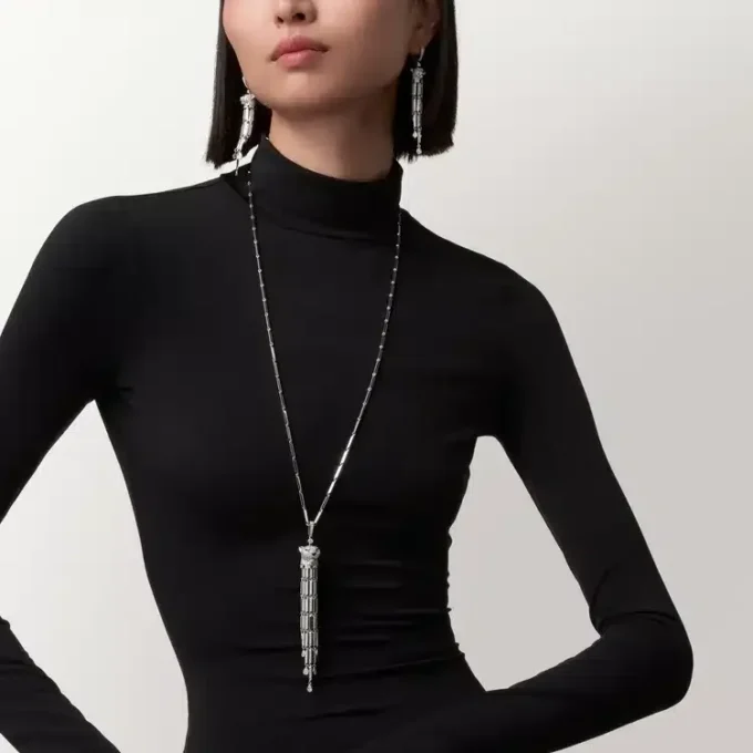 Panthere De Cartier Earrings, Paved Panthere De Cartier Earrings, Paved