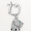 Panthere De Cartier Earrings, Paved Panthere De Cartier Earrings, Paved