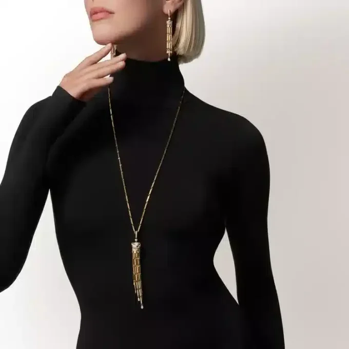 Panthere De Cartier Earrings, Paved Panthere De Cartier Earrings, Paved