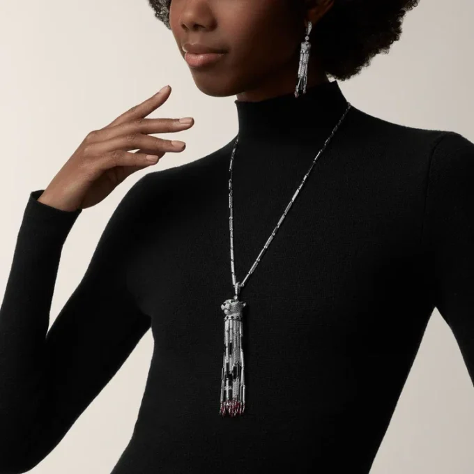 Panthere De Cartier Earrings, Ruby, Large Model, Paved Panthere De Cartier Earrings, Ruby, Large Model, Paved