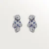 Panthere De Cartier Earrings, Sapphires, Paved Panthere De Cartier Earrings, Sapphires, Paved