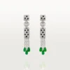 Panthere De Cartier Earrings – White Gold, Emeralds, Onyx, Diamonds – Cartier Panthere De Cartier Earrings – White Gold, Emeralds, Onyx, Diamonds – Cartier