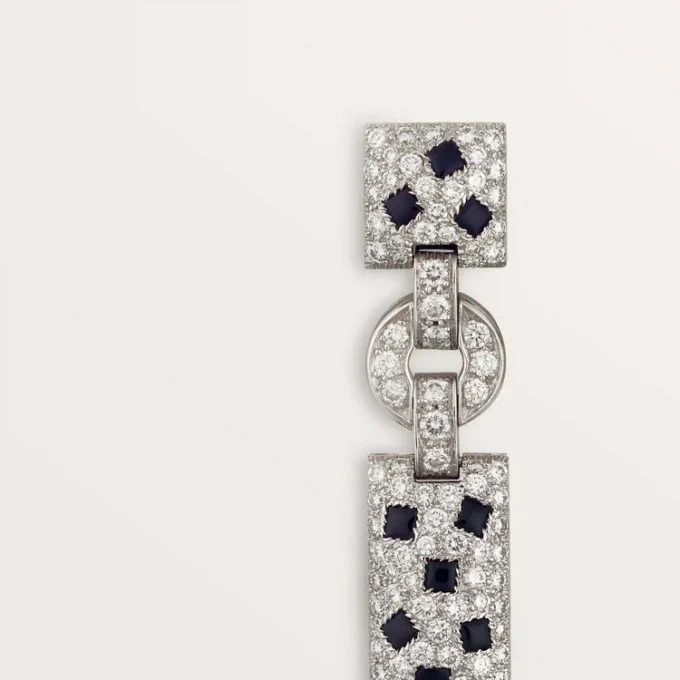 Panthere De Cartier Earrings – White Gold, Emeralds, Onyx, Diamonds – Cartier Panthere De Cartier Earrings – White Gold, Emeralds, Onyx, Diamonds – Cartier