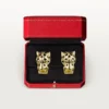 Panthere De Cartier Earrings – Yellow Gold, Lacquer, Diamonds, Tsavorite Garnets, Onyx – Cartier Panthere De Cartier Earrings – Yellow Gold, Lacquer, Diamonds, Tsavorite Garnets, Onyx – Cartier