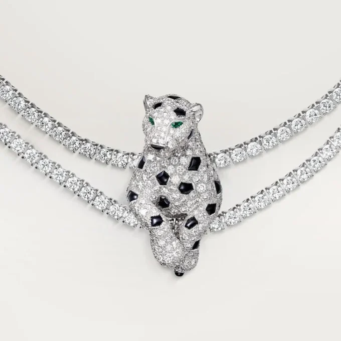 Panthere De Cartier Necklace, Multi-Wear, Paved