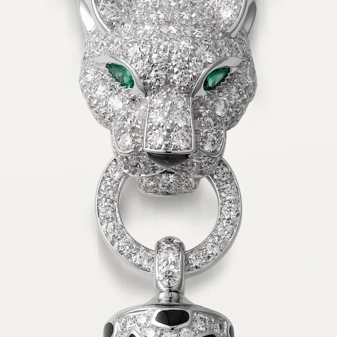 Panthere De Cartier Necklace – White Gold, Black Lacquer, Emeralds, Onyx, Diamonds – Cartier