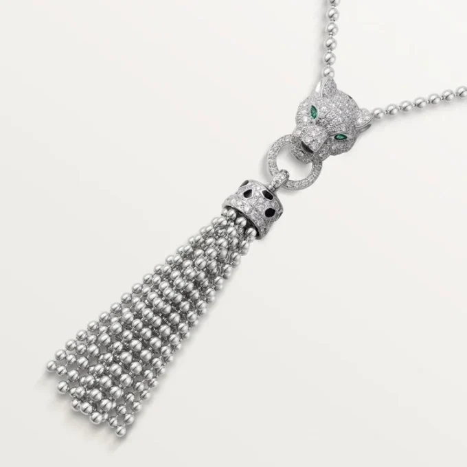 Panthere De Cartier Necklace – White Gold, Black Lacquer, Emeralds, Onyx, Diamonds – Cartier