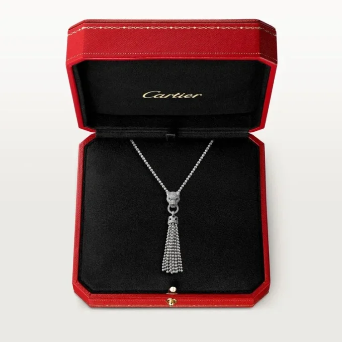 Panthere De Cartier Necklace – White Gold, Black Lacquer, Emeralds, Onyx, Diamonds – Cartier
