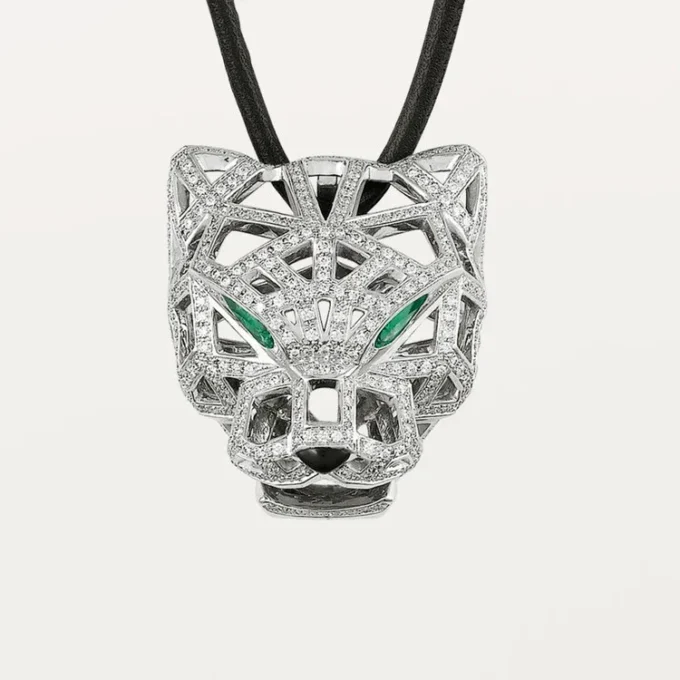 Panthere De Cartier Necklace – White Gold, Emeralds, Diamonds, Onyx – Cartier