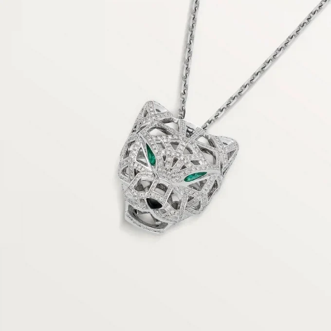 Panthere De Cartier Necklace – White Gold, Emeralds, Diamonds, Onyx – Cartier