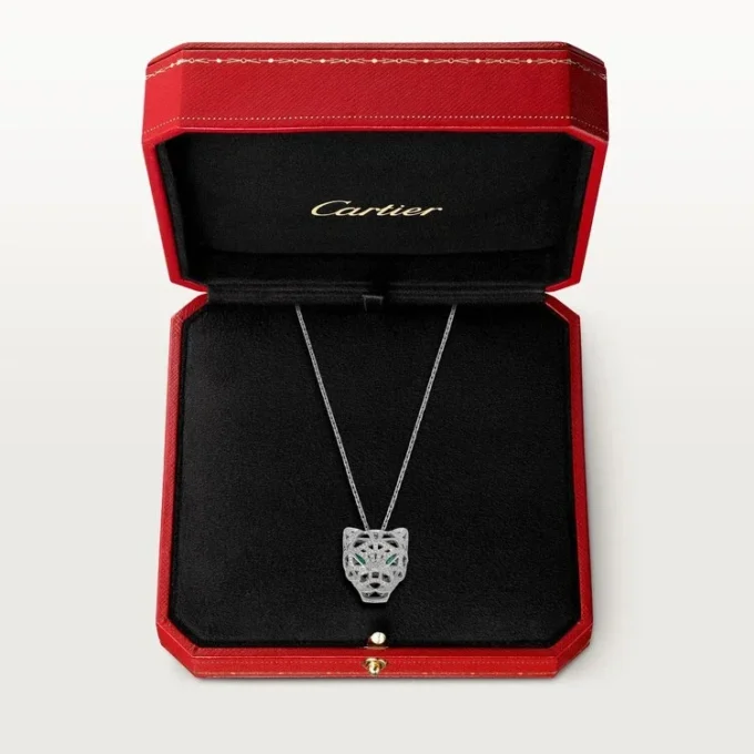Panthere De Cartier Necklace – White Gold, Emeralds, Diamonds, Onyx – Cartier