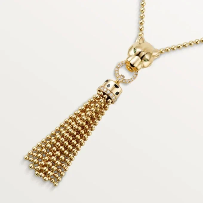 Panthere De Cartier Necklace – Yellow Gold, Black Lacquer, Tsavorite Garnets, Onyx, Diamonds – Cartier