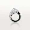Panthere De Cartier Ring, Black Lacquer, Paved Panthere De Cartier Ring, Black Lacquer, Paved