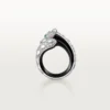 Panthere De Cartier Ring, Black Lacquer, Paved Panthere De Cartier Ring, Black Lacquer, Paved