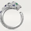 Panthere De Cartier Ring, Medium Model, Half-Paved Panthere De Cartier Ring, Medium Model, Half-Paved
