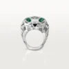 Panthere De Cartier Ring – Non-Rhodiumized White Gold, Tsavorite Garnets, Onyx – Cartier