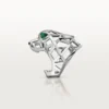 Panthere De Cartier Ring – Non-Rhodiumized White Gold, Tsavorite Garnets, Onyx – Cartier