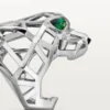 Panthere De Cartier Ring – Non-Rhodiumized White Gold, Tsavorite Garnets, Onyx – Cartier