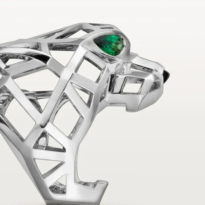Panthere De Cartier Ring – Non-Rhodiumized White Gold, Tsavorite Garnets, Onyx – Cartier