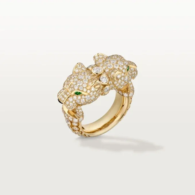 Panthere De Cartier Ring, Paved Panthere De Cartier Ring, Paved