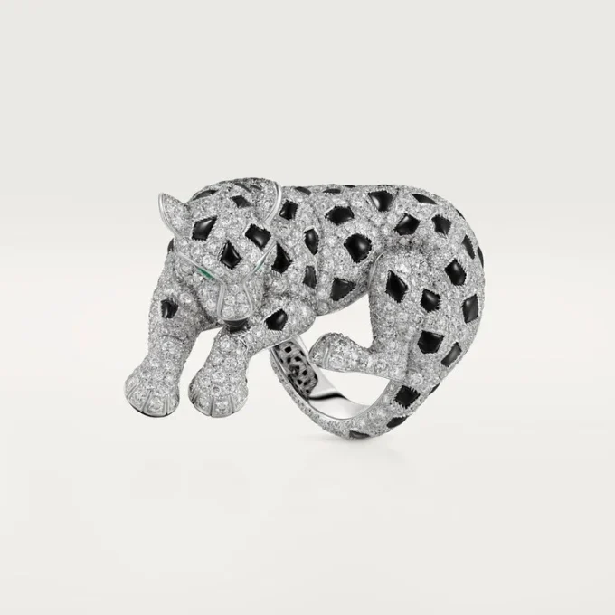 Panthere De Cartier Ring, Paved Panthere De Cartier Ring, Paved