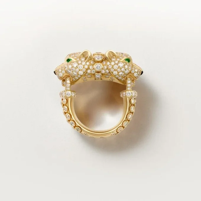 Panthere De Cartier Ring, Paved Panthere De Cartier Ring, Paved