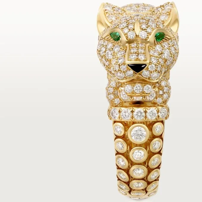 Panthere De Cartier Ring, Paved Panthere De Cartier Ring, Paved