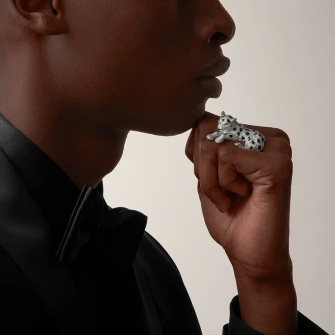 Panthere De Cartier Ring, Paved Panthere De Cartier Ring, Paved