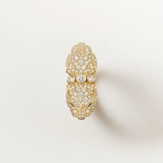 Panthere De Cartier Ring, Paved Panthere De Cartier Ring, Paved