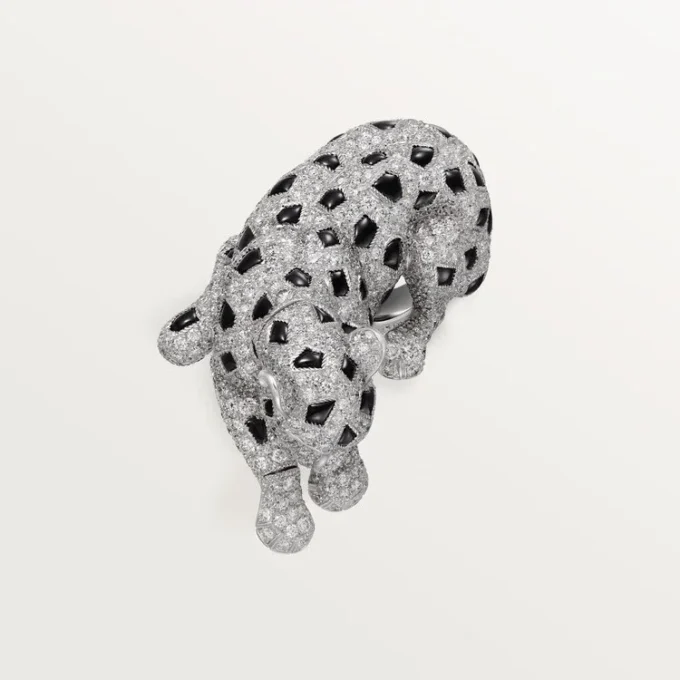 Panthere De Cartier Ring, Paved Panthere De Cartier Ring, Paved