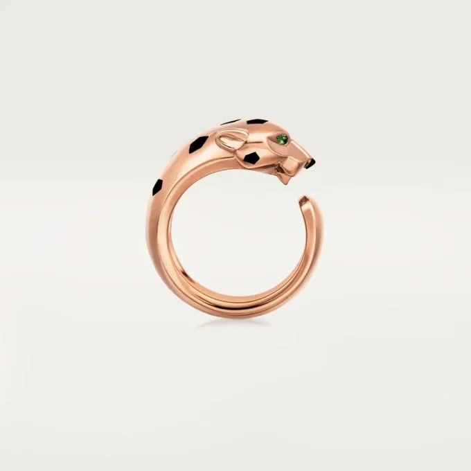 Panthere De Cartier Ring – Rose Gold, Tsavorite Garnets, Onyx – Cartier