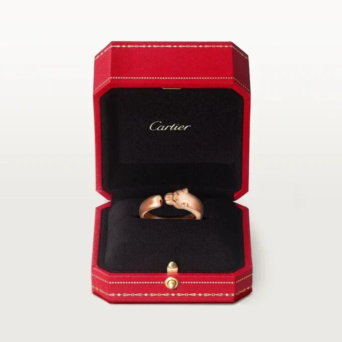 Panthere De Cartier Ring – Rose Gold, Tsavorite Garnets, Onyx – Cartier
