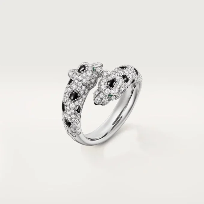Panthere De Cartier Ring, Semi-Paved Panthere De Cartier Ring, Semi-Paved