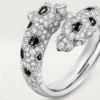 Panthere De Cartier Ring, Semi-Paved Panthere De Cartier Ring, Semi-Paved