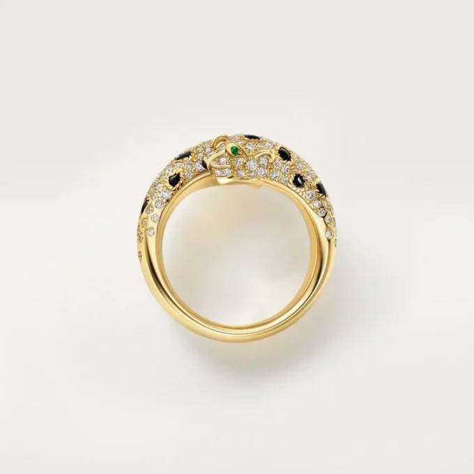 Panthere De Cartier Ring, Semi-Paved Panthere De Cartier Ring, Semi-Paved