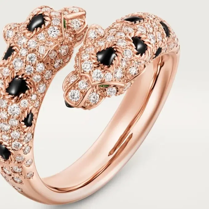 Panthere De Cartier Ring, Semi-Paved Panthere De Cartier Ring, Semi-Paved