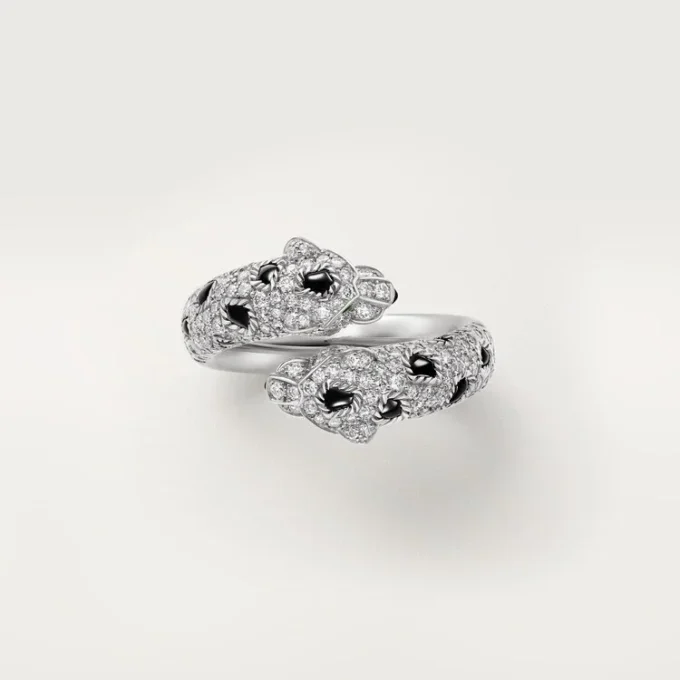 Panthere De Cartier Ring, Semi-Paved Panthere De Cartier Ring, Semi-Paved