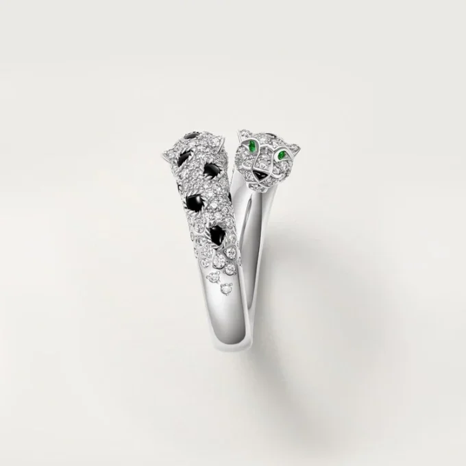 Panthere De Cartier Ring, Semi-Paved Panthere De Cartier Ring, Semi-Paved