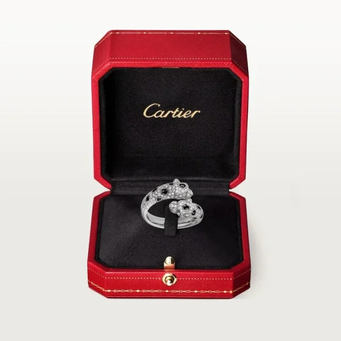 Panthere De Cartier Ring, Semi-Paved Panthere De Cartier Ring, Semi-Paved