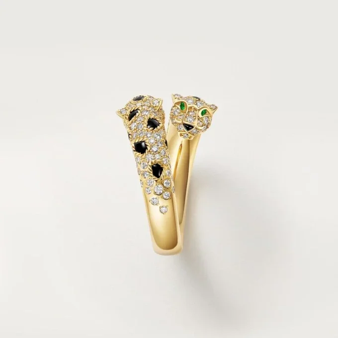 Panthere De Cartier Ring, Semi-Paved Panthere De Cartier Ring, Semi-Paved